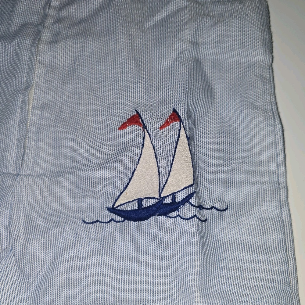 Vintage Baby Sailor Marine Boat Nautical One Piece Suit 6/9 Mos Sailboat - Picture 7 of 7